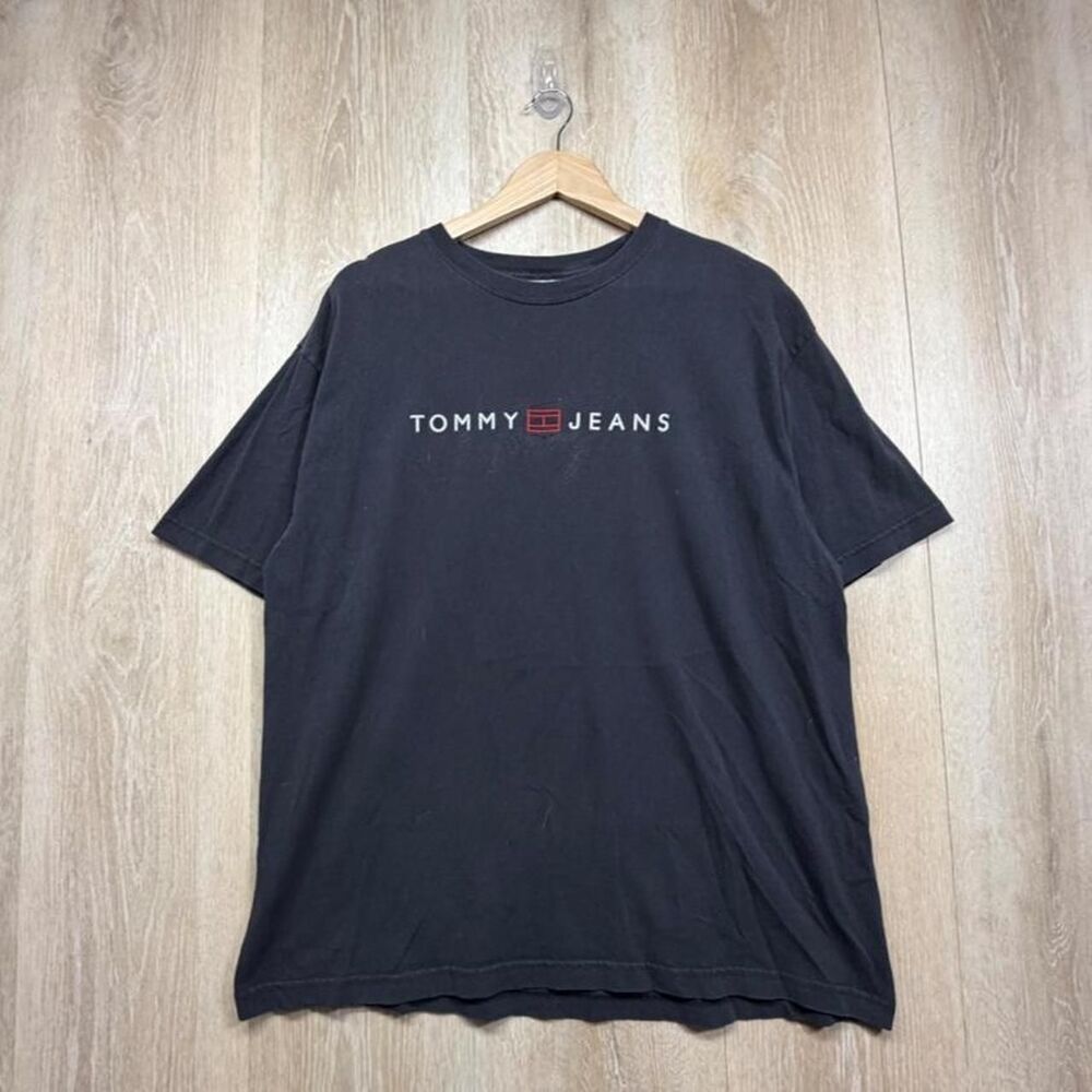 Tommy-hilfiger Men's Black and Navy T-shirt
